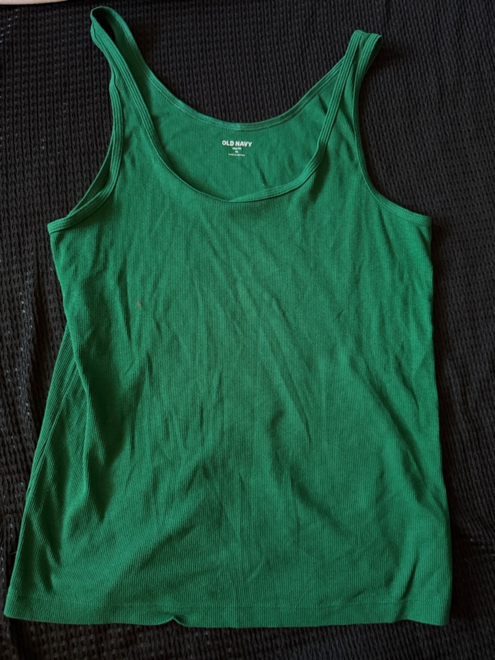 Old Navy Emerald Green Ribbed Scoop Tank
